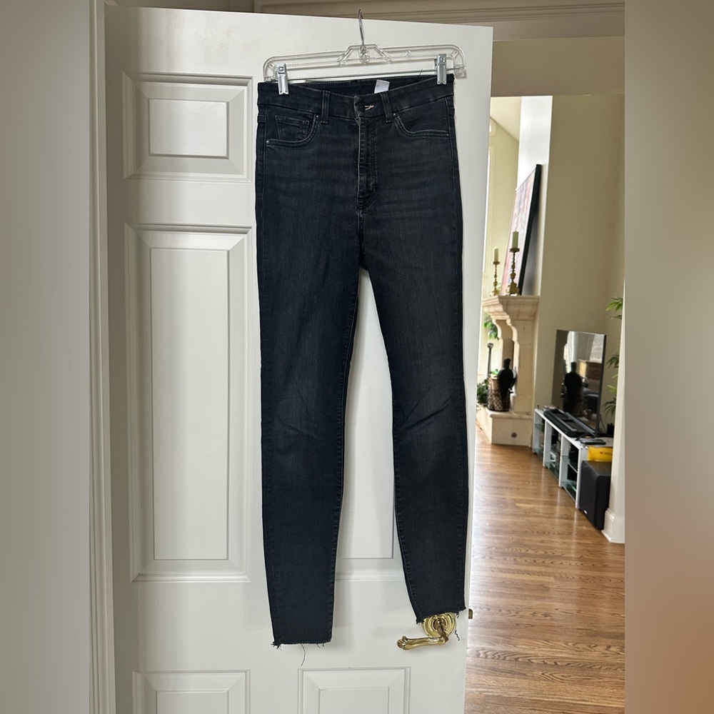 Women's Super Skinny High Waist Black Stretch Jeans Size 27 (H&M)
